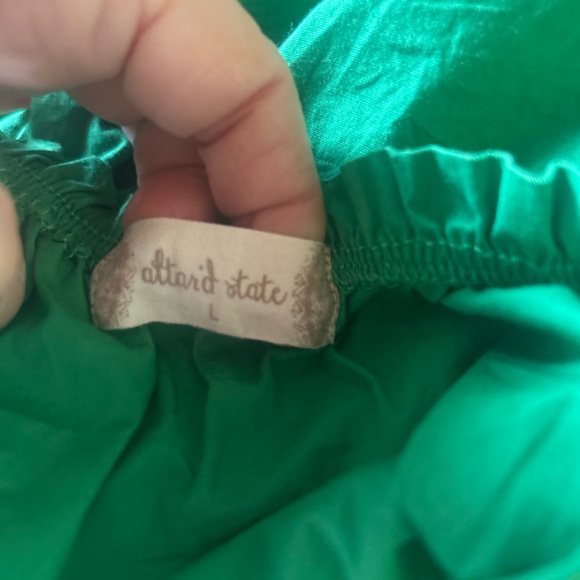 Altar’d State Kelly Green tie back dress size large - Picture 6 of 7
